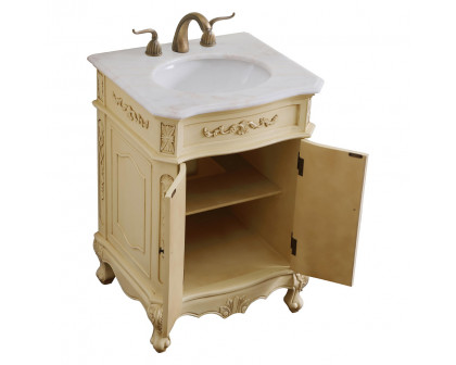 Elegant Danville Vanity Sink Set - Light Antique Beige, L 27" (VF10127LT)