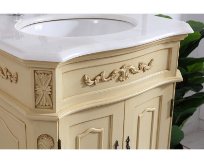 Elegant Danville Vanity Sink Set - Light Antique Beige, L 27" (VF10127LT)