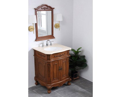 Elegant Danville Vanity Sink Set - Teak, L 27" (VF10127TK)