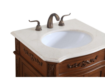 Elegant Danville Vanity Sink Set - Teak, L 27" (VF10127TK)