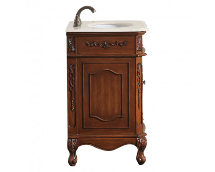 Elegant Danville Vanity Sink Set - Teak, L 27" (VF10127TK)