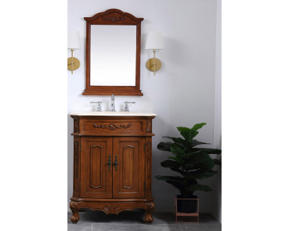 Elegant Danville Vanity Sink Set - Teak, L 27" (VF10127TK)