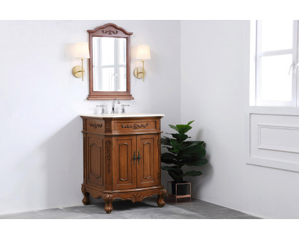 Elegant Danville Vanity Sink Set - Teak, L 27" (VF10127TK)