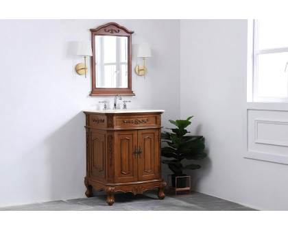 Elegant Danville Vanity Sink Set - Teak, L 27" (VF10127TK)