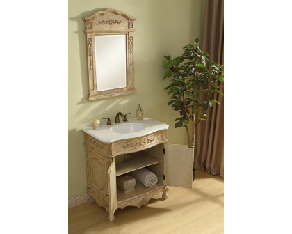 Elegant Danville Vanity Sink Set - Antique Beige, L 32" (VF10132AB)