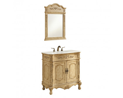 Elegant Danville Vanity Sink Set - Antique Beige, L 32" (VF10132AB)