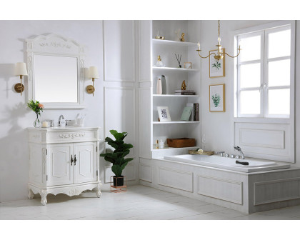 Elegant Danville Vanity Sink Set - Antique White, L 32" (VF10132AW)