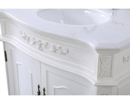 Elegant Danville Vanity Sink Set - Antique White, L 32" (VF10132AW)