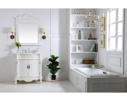 Elegant Danville Vanity Sink Set - Antique White, L 32" (VF10132AW)