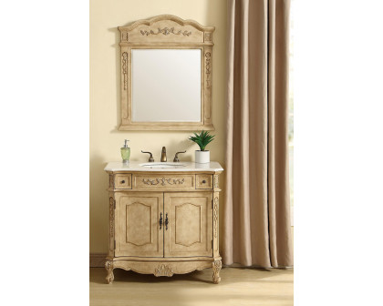 Elegant Danville Vanity Sink Set - Antique Beige, L 36" (VF10136AB)