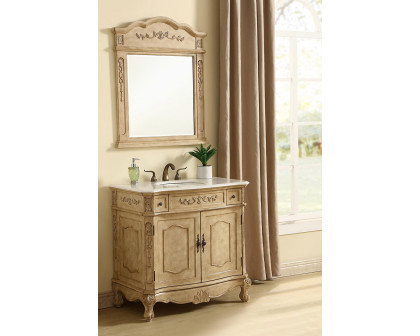 Elegant Danville Vanity Sink Set - Antique Beige, L 36" (VF10136AB)