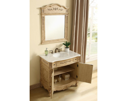 Elegant Danville Vanity Sink Set - Antique Beige, L 36" (VF10136AB)