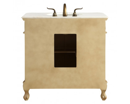 Elegant Danville Vanity Sink Set - Antique Beige, L 36" (VF10136AB)