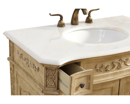 Elegant Danville Vanity Sink Set - Antique Beige, L 36" (VF10136AB)