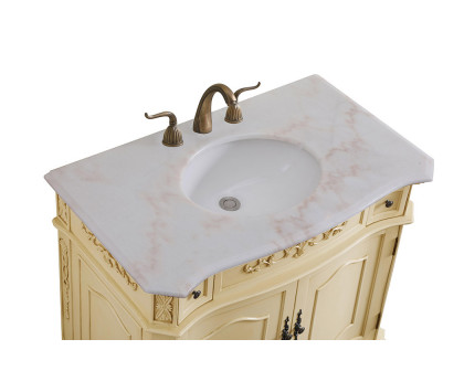 Elegant Danville Vanity Sink Set - Light Antique Beige, L 36" (VF10136LT)