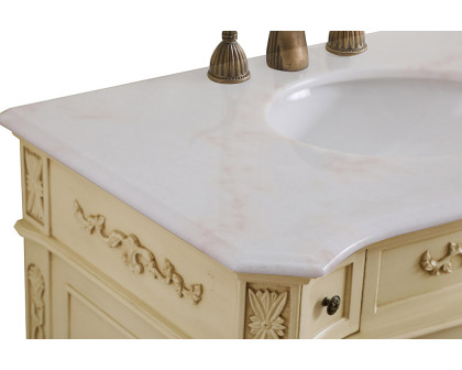 Elegant Danville Vanity Sink Set - Light Antique Beige, L 36" (VF10136LT)