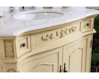 Elegant Danville Vanity Sink Set - Light Antique Beige, L 36" (VF10136LT)