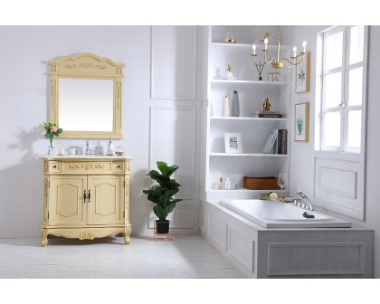 Elegant Danville Vanity Sink Set - Light Antique Beige, L 36" (VF10136LT)