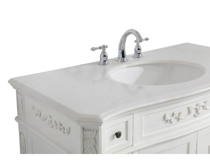 Elegant Danville Wide Vanity Set - Antique White, L 42" (VF10142AW)