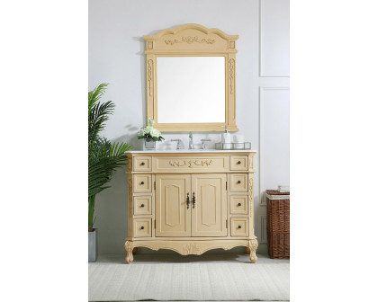 Elegant Danville Wide Vanity Set - Light Antique Beige, L 42" (VF10142LT)