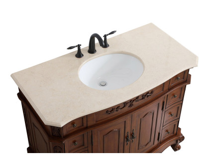 Elegant Danville Wide Vanity Set - Teak, L 42" (VF10142TK)