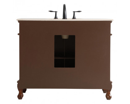 Elegant Danville Wide Vanity Set - Teak, L 42" (VF10142TK)