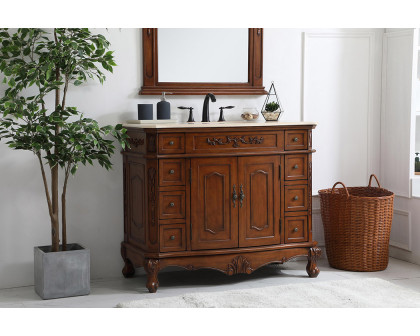 Elegant Danville Wide Vanity Set - Teak, L 42" (VF10142TK)