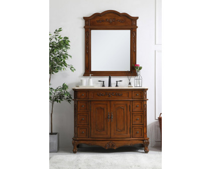 Elegant Danville Wide Vanity Set - Teak, L 42" (VF10142TK)