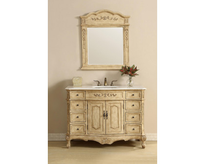 Elegant Danville Wide Vanity Set - Antique Beige, L 48" (VF10148AB)