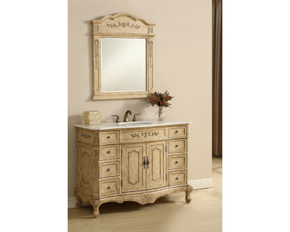 Elegant Danville Wide Vanity Set - Antique Beige, L 48" (VF10148AB)