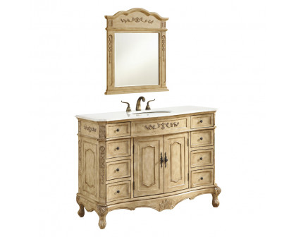 Elegant Danville Wide Vanity Set - Antique Beige, L 48" (VF10148AB)