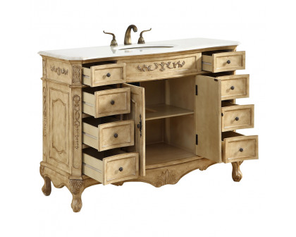 Elegant Danville Wide Vanity Set - Antique Beige, L 48" (VF10148AB)