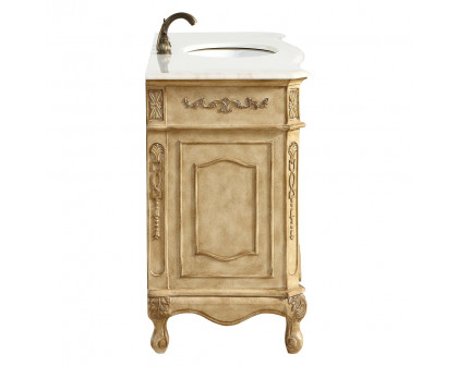 Elegant Danville Wide Vanity Set - Antique Beige, L 48" (VF10148AB)