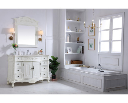 Elegant Danville Wide Vanity Set - Antique White, L 48" (VF10148AW)