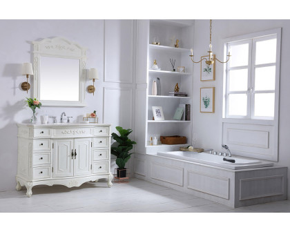 Elegant Danville Wide Vanity Set - Antique White, L 48" (VF10148AW)