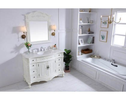 Elegant Danville Wide Vanity Set - Antique White, L 48" (VF10148AW)