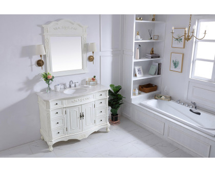 Elegant Danville Wide Vanity Set - Antique White, L 48" (VF10148AW)