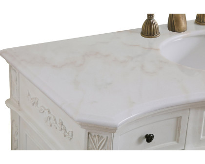 Elegant Danville Wide Vanity Set - Antique White, L 48" (VF10148AW)