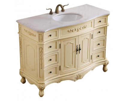 Elegant Danville Wide Vanity Set - Light Antique Beige, L 48" (VF10148LT)