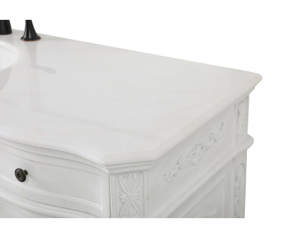 Elegant Danville Single Vanity Sink Set - Antique White (VF10160AW)