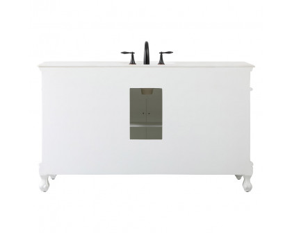 Elegant Danville Single Vanity Sink Set - Antique White (VF10160AW)