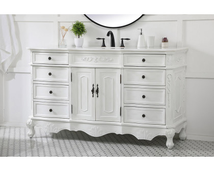 Elegant Danville Single Vanity Sink Set - Antique White (VF10160AW)