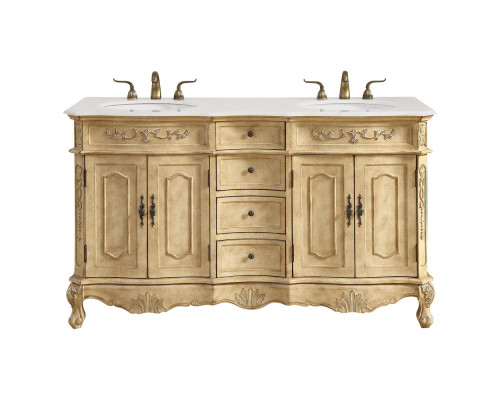 Elegant Danville Double Vanity Sink Set - Antique Beige (VF10160DAB)