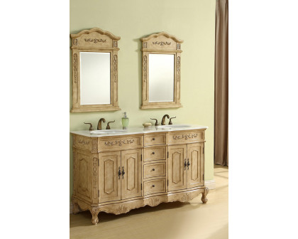 Elegant Danville Double Vanity Sink Set - Antique Beige (VF10160DAB)