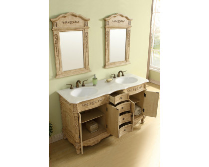 Elegant Danville Double Vanity Sink Set - Antique Beige (VF10160DAB)