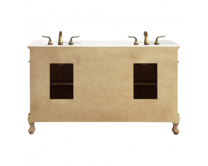 Elegant Danville Double Vanity Sink Set - Antique Beige (VF10160DAB)