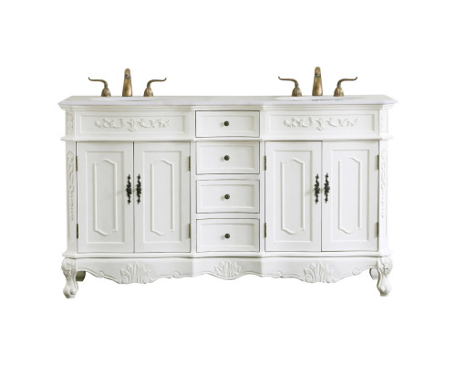 Elegant Danville Double Vanity Sink Set - Antique White (VF10160DAW)