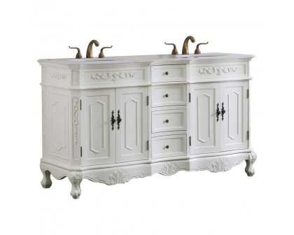 Elegant Danville Double Vanity Sink Set - Antique White (VF10160DAW)