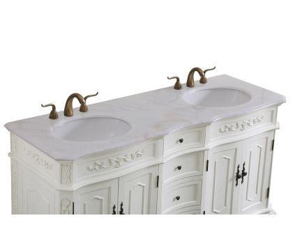 Elegant Danville Double Vanity Sink Set - Antique White (VF10160DAW)