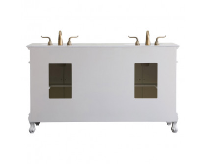 Elegant Danville Double Vanity Sink Set - Antique White (VF10160DAW)